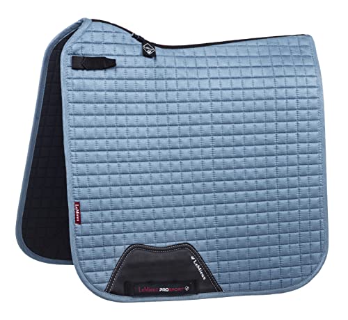 LeMieux Prosport Dressur-Würfel Schabracke, Eisblaues Wildleder-Quadrat, L von LeMieux