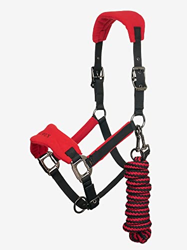 LeMieux Vogue Fleece Headcollar & Rope Chilli Halfter, Cob von LeMieux