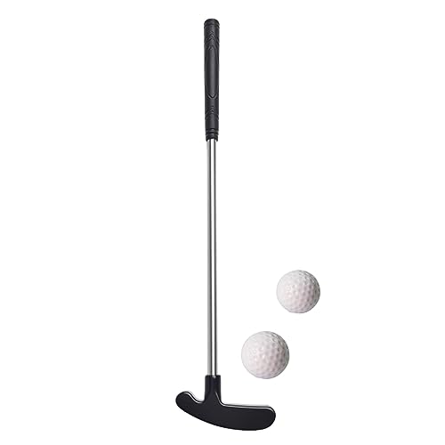 Desktop Golf Putter Mini Golf Putter Set mit TPR Grip Edelstahlschaft Rutschfestes Design Perfekt für Kinder Erwachsene Tischspiel Golf Putter Training Schwarz von Leadrop