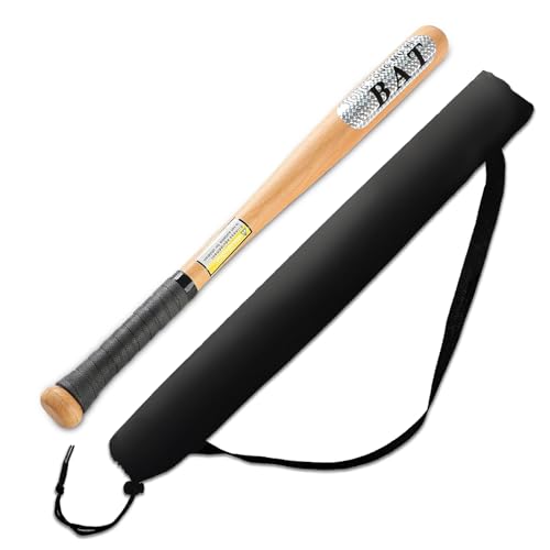 LeapBeast Baseballschläger aus Holz, Solide Verarbeitet - Softball-Sportschläger mit Rutschfester Griffband für Baseball Sport (84CM) von LeapBeast