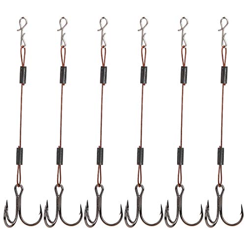 2-teiliges Drillingshaken-Set, 8 cm, Angelhaken, Köderhaken mit Widerhaken, Set, Angelgerät, wiederverwendbar, für Freizeitaktivitäten im Freien 2-teiliges Drillingshaken-Set, 8 cm, Angelhaken, Köderhaken mit Widerhaken, Set, Angelgerät, wiederverwendbar, für Freizeitaktivitäten im Freien von Leapiture