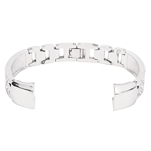 Leapiture Edelstahlarmband, Edelstahlarmband, luxuriöses Edelstahlarmband, langlebiges Edelstahl-Uhrenarmband für Damen, Shopping-Party (Silber) von Leapiture