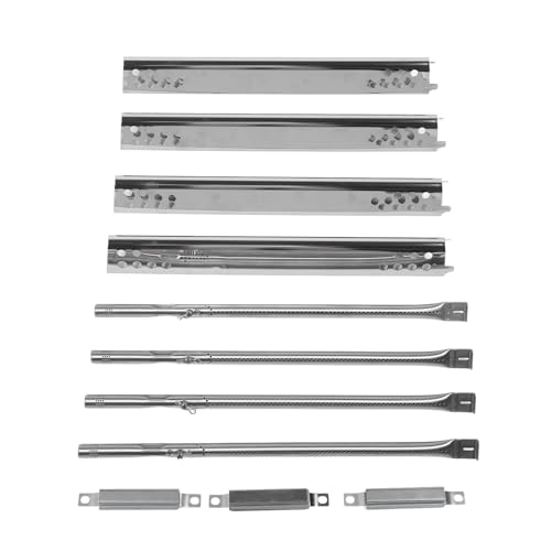 Leapiture Grill-Ersatz-Heizplattenrohr-Set, Edelstahl-BBQ-Heizplattenset, Gasgrills, Heizplattenrohre, geeignet für den Austausch von Reisepicknicks von Leapiture