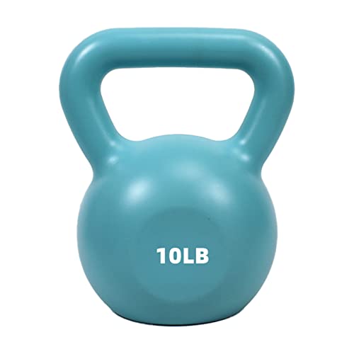 Leapiture Kettlebell, Wettkampfklasse, Kettlebell, Kettlebell zum Heben von Gewichten, Heim-Fitnessstudio, kompakte Kettlebell für Mädchen, Wohnzimmer, Fitnessstudio, (Cyan 10LB) von Leapiture