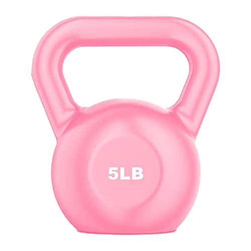 Leapiture Kettlebell, Wettkampfklasse, Kettlebell, Kettlebell zum Heben von Gewichten, Heim-Fitnessstudio, kompakte Kettlebell für Mädchen, Wohnzimmer, Fitnessstudio, (Rosa 5LB) von Leapiture