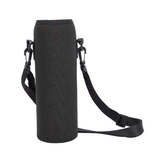 Leapiture Outdoor-Wasserflaschenhalter, verstellbare Wasserflaschen-Tragetasche, Wasserflaschen-Rucksack, Wasserflaschentasche mit Riemen zum Laufen, Wandern (Schwarz) von Leapiture