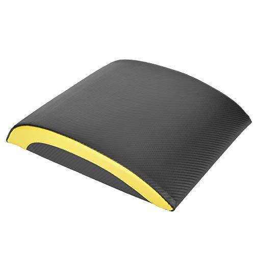 Leapiture Schwarz und Gelb Bauchübungs-Sit-Up-Stützpolster, tragbare Fitness-Sit-Up-Pad-Matte, Taillentrainer-Trainingsgerät für das Kerntraining von Leapiture