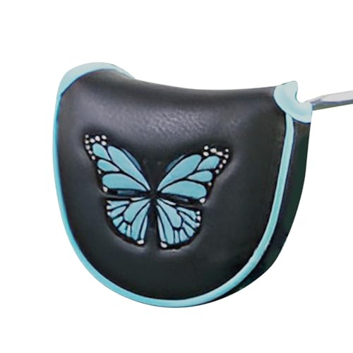 Golf-Putter-Kopfbedeckung | Magnetische Golfschläger-Kopfbedeckungen, wasserdichte Golf-Putter-Kopfbedeckung mit Schmetterlings-Stickmuster für Schule, Zuhause von LearnLyrics
