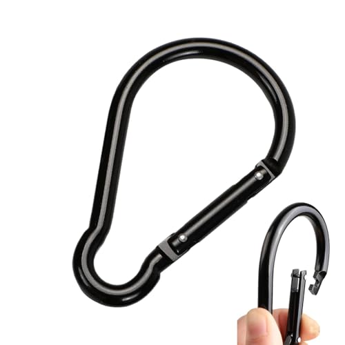 Karabiner aus Aluminiumlegierung – stabile Design-Karabinerhaken, 9,9 cm, kompakter Aluminium-Clip, großer Wanderkarabiner aus Aluminiumlegierung, Leichter Gürtelclip mit Nicht verriegelndem Karabiner aus Aluminiumlegierung – stabile Design-Karabinerhaken, 9,9 cm, kompakter Aluminium-Clip, großer Wanderkarabiner aus Aluminiumlegierung, Leichter Gürtelclip mit Nicht verriegelndem von LearnLyrics
