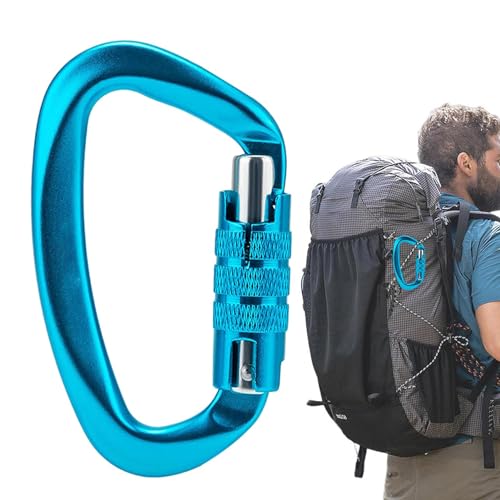 Karabinerhaken – Bergsteiger-Karabiner, Schlüsselanhänger-Karabiner, D-Schnalle, selbstschließend, Karabinerhaken, Trekking-Clips, Karabiner, leicht, robust für Outdoor-Hängematten, Haustier-Leine, von LearnLyrics