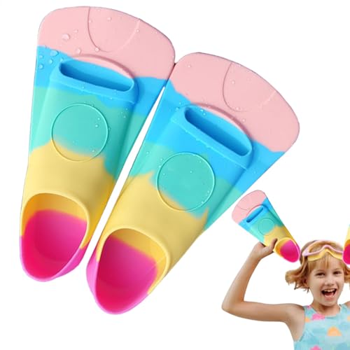 LearnLyrics Flossen für Schwimmkinder, Kinderflipper zum Schwimmen,Sport Fins Food-Grade Silicon Swim Flipper | Professionelles Mehrzweck-Schwimmtraining Accessoire für Pools, Strände, Außenseen von LearnLyrics