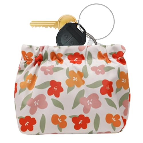 LearnLyrics Kosmetiktasche mit Blumenmuster, Kosmetiktasche für Geldbörse, Kosmetiktasche, Make-up-Aufbewahrungstasche, wasserdicht, für Damen, hält Kopfhörer, Kleingeld, Karten, g, Refer to von LearnLyrics