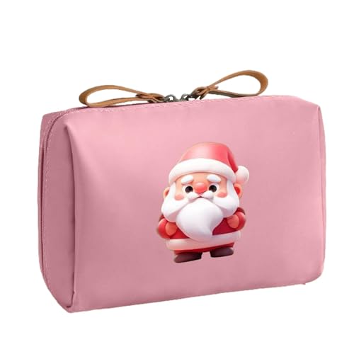 LearnLyrics Reise-Kosmetiktasche für Damen, Reise-Kulturbeutel mit Reißverschluss und Weihnachtsmann-Aufdruck, Make-up-Organizer-Tasche, Reise-Kulturbeutel für Damen, von LearnLyrics