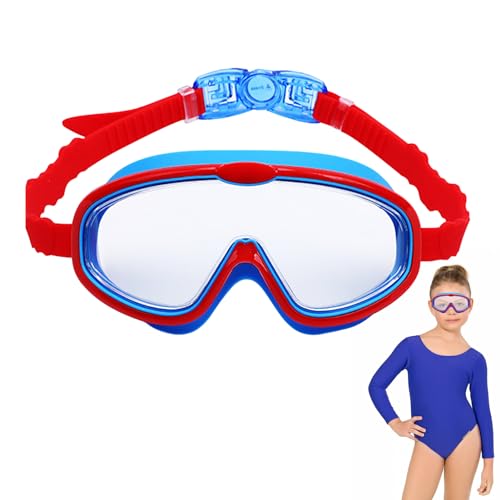 LearnLyrics Schwimmbrille für | Schwimmbrille, Anti-Beschlag, Anti-UV, breite Sicht, Taucherbrille für Mädchen, Schnorchelbrille, Schnorchelausrüstung von LearnLyrics