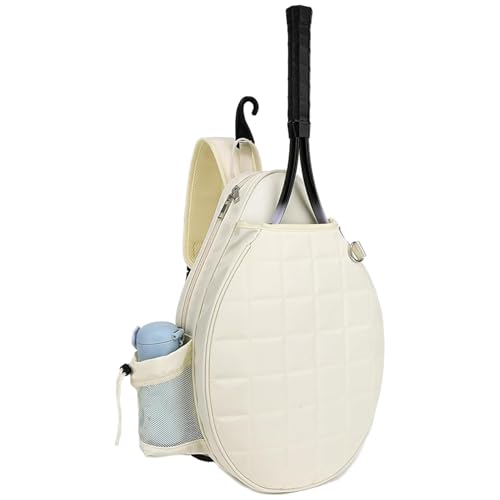 LearnLyrics Tennistaschen für Damen, Tennisschlägertasche – Tennistasche mit gepolstertem Gurt, Tragegriff oben mit Haken | wasserabweisende Tennis-Schultertasche, Rucksack von LearnLyrics