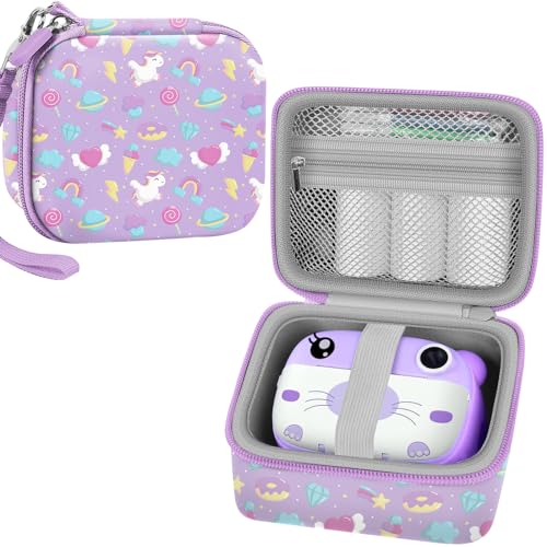 Leayjeen Kinder-Kameratasche, kompatibel mit ESOXOFFORE/Dylanto/GKTZ/HiMont/CAMCLID Kinderkamera, Sofortdruck, Weihnachtsgeschenke und Geburtstagsgeschenke für Kinder von 3–12 Jahren, lila Einhorn Leayjeen Kinder-Kameratasche, kompatibel mit ESOXOFFORE/Dylanto/GKTZ/HiMont/CAMCLID Kinderkamera, Sofortdruck, Weihnachtsgeschenke und Geburtstagsgeschenke für Kinder von 3–12 Jahren, lila Einhorn von Leayjeen
