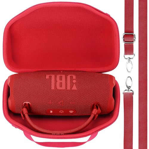 Lebakort Hart Tasche Hülle Etui Tasche für JBL Charge 6 Tragbarer Lautsprecher (Rot) von Lebakort