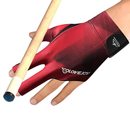 Lecerrot Queue Handschuhe, Billard Handschuhe, DREI Finger Billard SchüTzen Handschuhe, Billiard Pool Cue Glove, Non Slip Billiard Glove, Poolhandschuhe Öffnen DREI Finger Spandex-Handschuh von Lecerrot