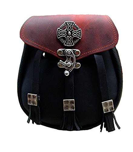 Kilt Tasche Sporran Kreuz der Kelten Farbe schwarz rot Kilt Tasche Sporran Kreuz der Kelten Farbe schwarz rot von Lederecke Konstanz