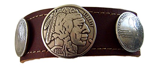 Leder Armband Indianer Half Dollar 3,6 cm breit Armschmuck Farbe braun Leder Armband Indianer Half Dollar 3,6 cm breit Armschmuck Farbe braun von Lederecke Konstanz