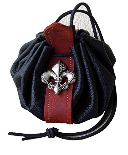 Lederbeutel Dukatenbeutel Geldkatze Farbe schwarz-rot Fleur de LYS Lederbeutel Dukatenbeutel Geldkatze Farbe schwarz-rot Fleur de LYS von Lederecke Konstanz