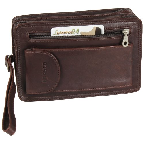 Branco Business Herren Handgelenktasche Leder Braun Branco Business Herren Handgelenktasche Leder Braun von Ledershop24