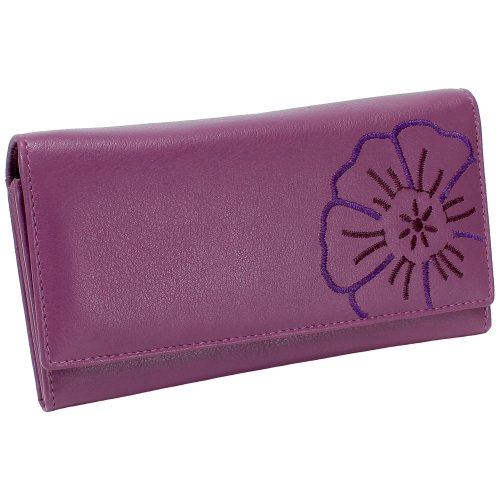 Branco Damen Leder Geldbörse Lila/Berry Branco Damen Leder Geldbörse Lila/Berry von Ledershop24