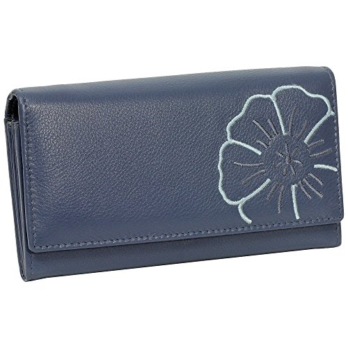 Branco Damen Leder Geldbörse Blau Branco Damen Leder Geldbörse Blau von Ledershop24