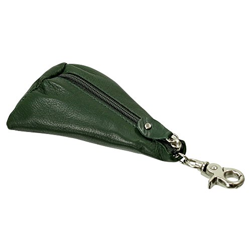 Branco Leder Schlüsseletui Mini Geldbörse Schlüsseltasche Schlüsselmappe Schlüsselanhänger mit Reißverschlussfach Minibörse Farbe Grün Branco Leder Schlüsseletui Mini Geldbörse Schlüsseltasche Schlüsselmappe Schlüsselanhänger mit Reißverschlussfach Minibörse Farbe Grün von Ledershop24