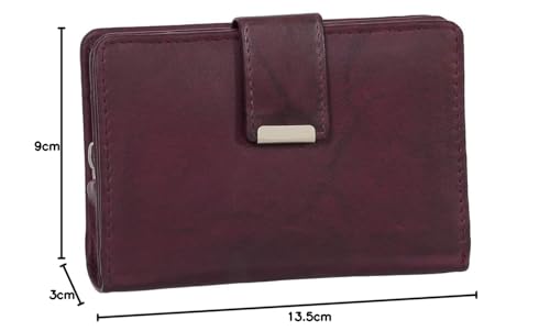 Ledershop24 RFID Damen Leder Geldbörse Damen Portemonnaie Damen Geldbeutel - Farbe Bordeaux - Geschenkset + exklusiven Schlüsselanhänger Ledershop24 RFID Damen Leder Geldbörse Damen Portemonnaie Damen Geldbeutel - Farbe Bordeaux - Geschenkset + exklusiven Schlüsselanhänger von Ledershop24