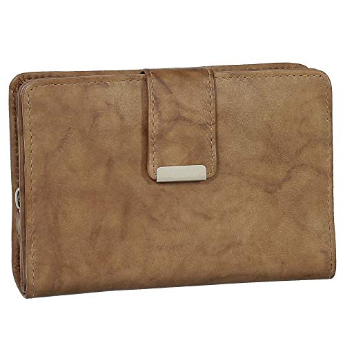 Ledershop24 RFID Damen Leder Geldbörse Damen Portemonnaie Damen Geldbeutel - Farbe Natur - Geschenkset + exklusiven Schlüsselanhänger Ledershop24 RFID Damen Leder Geldbörse Damen Portemonnaie Damen Geldbeutel - Farbe Natur - Geschenkset + exklusiven Schlüsselanhänger von Ledershop24