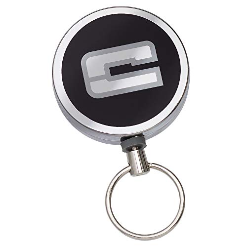 Gastro Metall Schlüsselrolle mit Metallkordel inkl. Gürtelclip - Auszugslänge der Metallkordel ca. 90 cm von Ledershop24