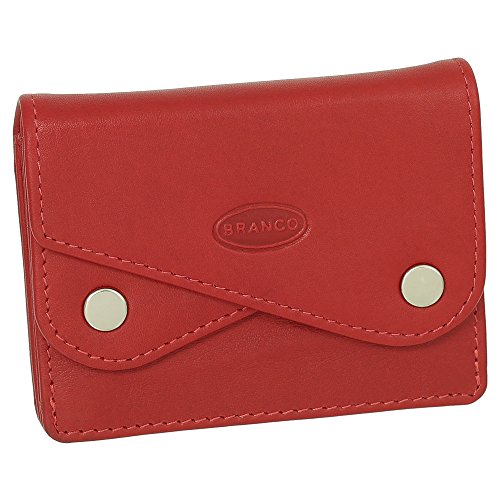 Kleine Leder Mini Herren Geldbörse Portemonnaie Damen Geldbeutel Kartenetui 10 cm Farbe Rot von Ledershop24