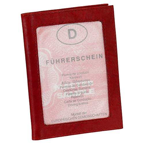 Leder Ausweisetui Ausweishülle Kreditkartenetui Ausweismappe Kartenetui KFZ Mappe Etui Farbe Rot Leder Ausweisetui Ausweishülle Kreditkartenetui Ausweismappe Kartenetui KFZ Mappe Etui Farbe Rot von Ledershop24