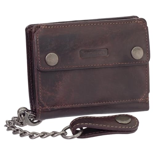 Leder Bikerbörse mit Kette Biker Geldbörse Portemonnaie Geldbeutel 10 cm Farbe Braun 34016 Leder Bikerbörse mit Kette Biker Geldbörse Portemonnaie Geldbeutel 10 cm Farbe Braun 34016 von Ledershop24