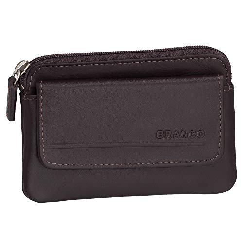 Leder Schlüsseletui Schlüsseltasche Schlüsselmappe Schlüsselbeutel mit Reißverschlussfach + Kartenfach 97017 Farbe Braun Leder Schlüsseletui Schlüsseltasche Schlüsselmappe Schlüsselbeutel mit Reißverschlussfach + Kartenfach 97017 Farbe Braun von Ledershop24