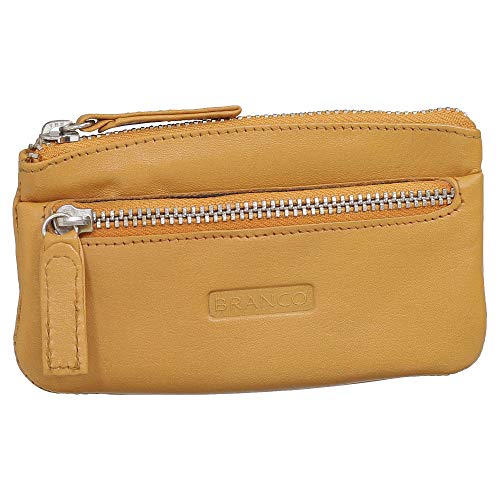 Leder Schlüsseletui Schlüsseltasche Schlüsselmappe Schlüsselbeutel mit Reißverschlussfach Farbe Gelb Leder Schlüsseletui Schlüsseltasche Schlüsselmappe Schlüsselbeutel mit Reißverschlussfach Farbe Gelb von Ledershop24