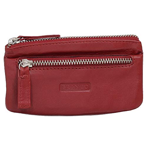 Leder Schlüsseletui Schlüsseltasche Schlüsselmappe Schlüsselbeutel mit Reißverschlussfach Farbe Rot Leder Schlüsseletui Schlüsseltasche Schlüsselmappe Schlüsselbeutel mit Reißverschlussfach Farbe Rot von Ledershop24
