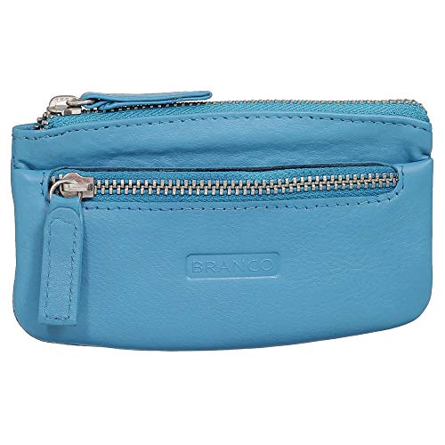 Leder Schlüsseletui Schlüsseltasche Schlüsselmappe Schlüsselbeutel mit Reißverschlussfach Farbe Türkis Leder Schlüsseletui Schlüsseltasche Schlüsselmappe Schlüsselbeutel mit Reißverschlussfach Farbe Türkis von Ledershop24