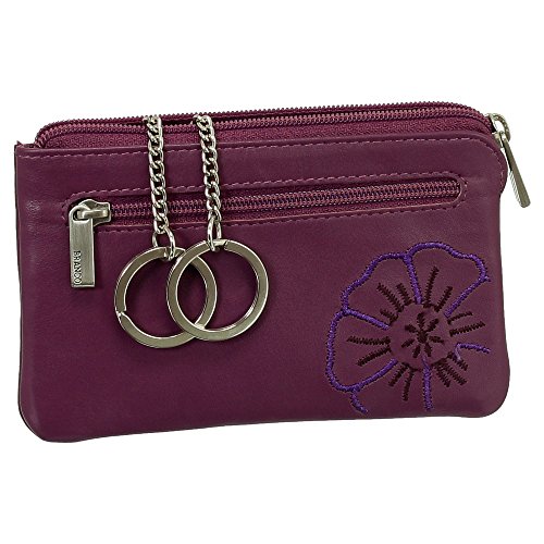 Leder Schlüsseletui Schlüsseltasche Schlüsselmappe Schlüsselbeutel mit Reißverschlussfach Farbe Berry Leder Schlüsseletui Schlüsseltasche Schlüsselmappe Schlüsselbeutel mit Reißverschlussfach Farbe Berry von Ledershop24