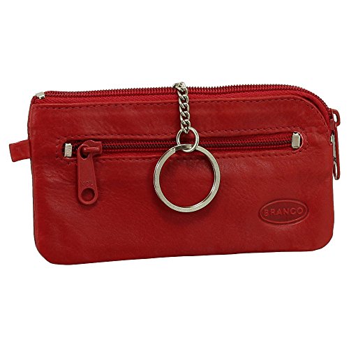 Leder Schlüsseletui Schlüsseltasche Schlüsselmappe Schlüsselbeutel mit Reißverschlussfach Farbe Rot Leder Schlüsseletui Schlüsseltasche Schlüsselmappe Schlüsselbeutel mit Reißverschlussfach Farbe Rot von Ledershop24