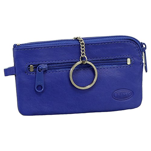 Leder Schlüsseletui Schlüsseltasche Schlüsselmappe Schlüsselbeutel mit Reißverschlussfach Farbe Royalblau Leder Schlüsseletui Schlüsseltasche Schlüsselmappe Schlüsselbeutel mit Reißverschlussfach Farbe Royalblau von Ledershop24