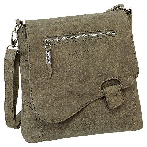 Ledershop24 Geschenkset - Handtasche Schultertasche Umhängetasche Wildleder-Imitat Used Look mit Riegelverschluss Farbe braun Ledershop24 Geschenkset - Handtasche Schultertasche Umhängetasche Wildleder-Imitat Used Look mit Riegelverschluss Farbe braun von Ledershop24