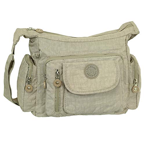 Ledershop24 Geschenkset - Leichte Damen & Herren Umhängetasche Schultertasche Sporttasche Stofftasche Farbe Stone Ledershop24 Geschenkset - Leichte Damen & Herren Umhängetasche Schultertasche Sporttasche Stofftasche Farbe Stone von Ledershop24
