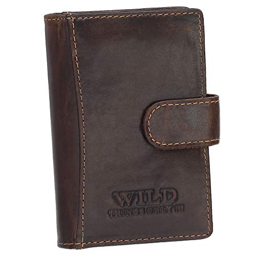 Ledershop24 Geschenkset - Wild Leder Kartenetui Kreditkartenetui Visitenkartenetui Scheckkartenetui Farbe Braun von Ledershop24