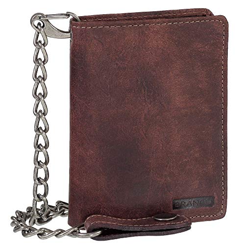 Luxus Leder Bikerbörse mit Kette Biker Geldbörse Portemonnaie Geldbeutel 10 cm 34015 Farbe braun Luxus Leder Bikerbörse mit Kette Biker Geldbörse Portemonnaie Geldbeutel 10 cm 34015 Farbe braun von Ledershop24