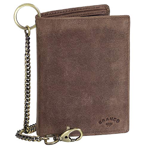 Luxus Leder Bikerbörse mit Kette Biker Geldbörse Portemonnaie Geldbeutel 10 cm 41013 Farbe Braun Luxus Leder Bikerbörse mit Kette Biker Geldbörse Portemonnaie Geldbeutel 10 cm 41013 Farbe Braun von Ledershop24