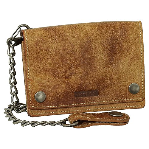 Luxus Leder Bikerbörse mit Kette Biker Geldbörse Portemonnaie Geldbeutel 13,5 cm Farbe beige Luxus Leder Bikerbörse mit Kette Biker Geldbörse Portemonnaie Geldbeutel 13,5 cm Farbe beige von Ledershop24