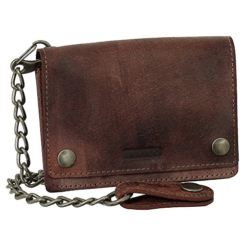 Luxus Leder Bikerbörse mit Kette Biker Geldbörse Portemonnaie Geldbeutel 13,5 cm Farbe braun Luxus Leder Bikerbörse mit Kette Biker Geldbörse Portemonnaie Geldbeutel 13,5 cm Farbe braun von Ledershop24