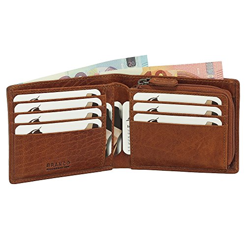 Luxus Leder Geldbörse Portemonnaie Geldbeutel Münzfach mit Reißverschluss 12 cm Farbe Cognac Luxus Leder Geldbörse Portemonnaie Geldbeutel Münzfach mit Reißverschluss 12 cm Farbe Cognac von Ledershop24